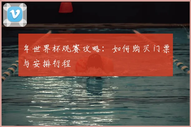 年世界杯观赛攻略:如何购买门票与安排行程
